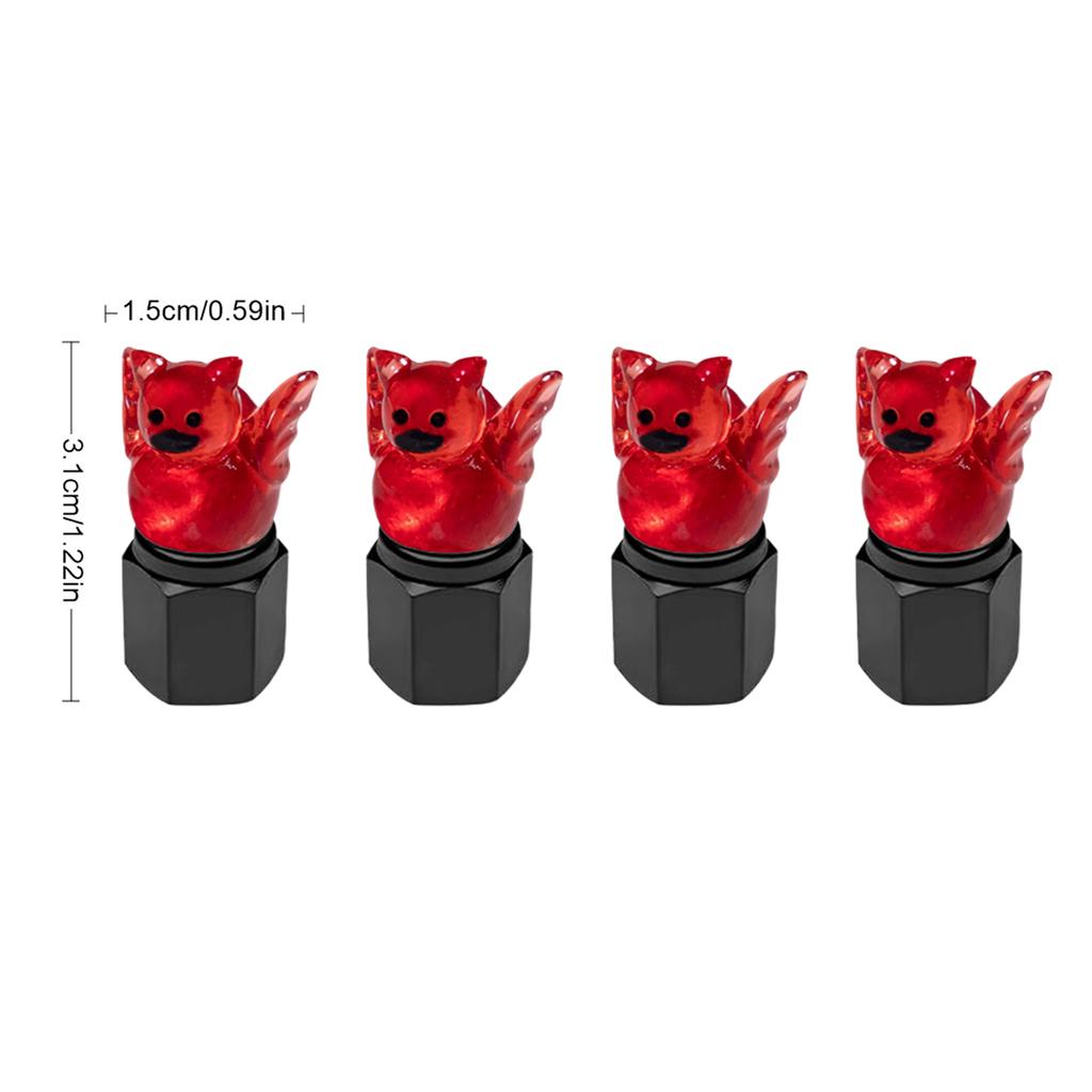 4Pcs Cute Duck Glow In The Dark Tire Valve Caps Auto Tire Valve Stem Caps Tire Air Valve Caps for Cars Motorcycles and Bicycles