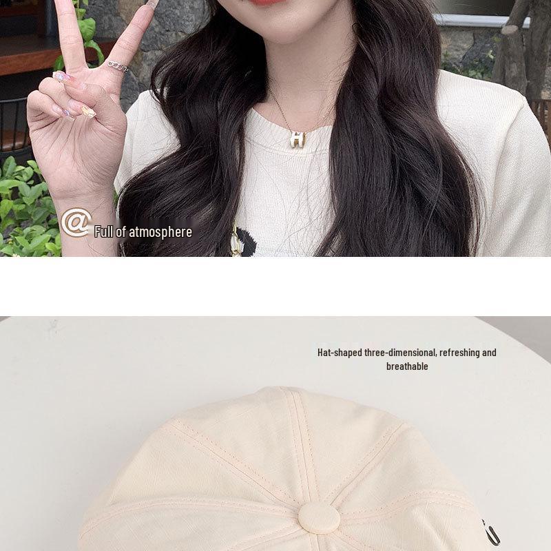 2025 Designer's Oversized Japanese Literary Women's Retro Painter Beret - Face Slimming Design