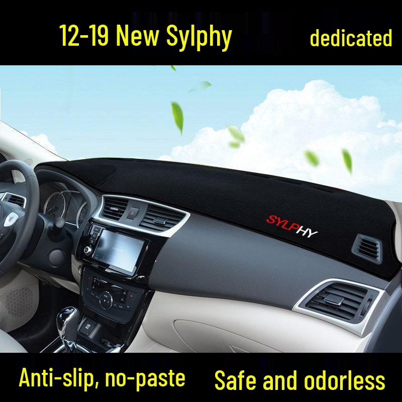 Anti-Slip Sun-Blocking Dashboard Mat for Nissan Sylphy Models (2012-2019) Standard