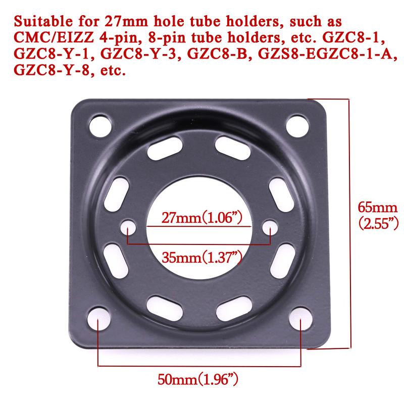 Metal Iron Plate Shock Proof Board Vacuum Tube Socket Mounting Plate For 2A3 300B Kt88 6Sn7 Gzc7-F Vintage Audio Amplifier