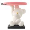 Cute Room Accessories 3D Printed Bear Jewelry Tray, Desktop Storage Organizer for Aromatherapy Holder Keys and Trinkets, Decorative Tray Bedroom