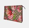 [Pre-Owned] GG Blooms Logo Canvas And Leather Clutch Bag Large - Excellent #1I66GO2