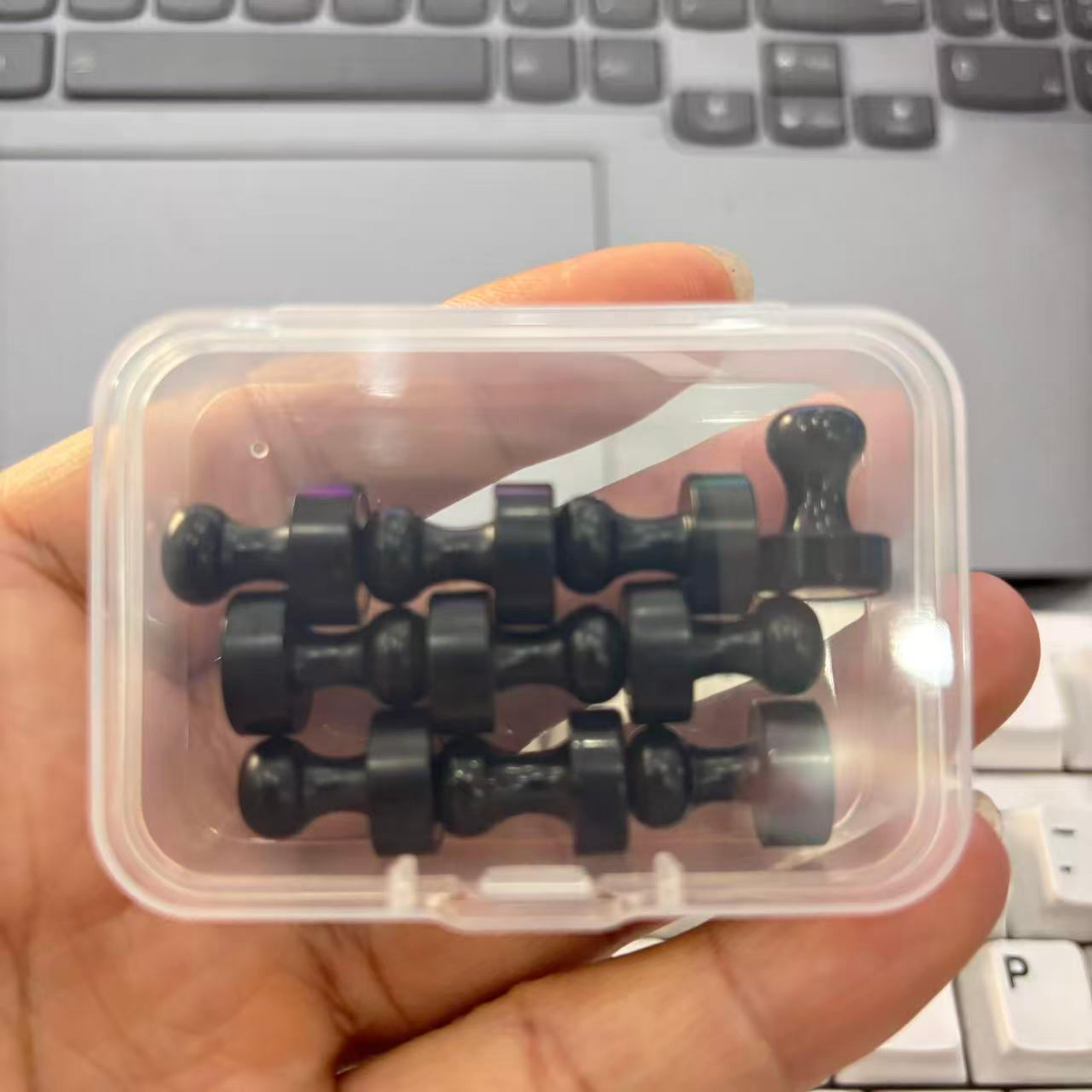 

10pcs Silver Black Magnetic Push Pins | Strong Round Fridge & Whiteboard Magnets for Office/Locker Organization Strong Magnet