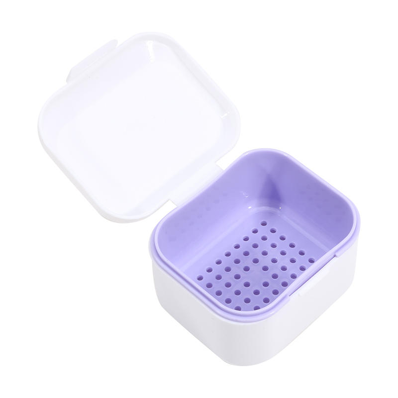 Portable Denture Retainer Soaking Case Multi-Purpose Mouthguards Braces Storage Box Nail Drill Tool Organizer