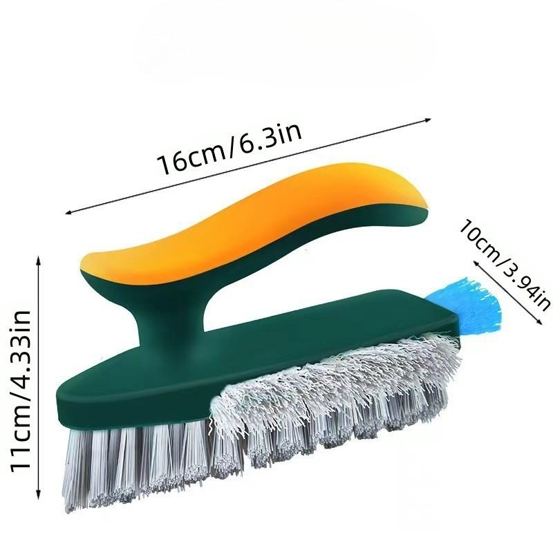 Multi-Surface Gap Cleaning Brush - Flexible Angled Head for Tiles, Grout, Bathroom Corners, Toilets, Non-Scratch Bristles