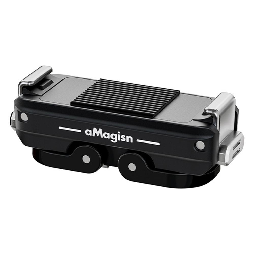AMAGISN Magnetischer Schnellverschluss-Halterungsadapter für GoPro Hero 12/11/10/9/8/11 Mini/Max Aluminiumlegierung Action-Kamera Zubehör