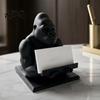 Modern Office Accessories for Men 3D Printed Gorilla Business Card Holder Phone Stand Cool Desktop Unique Gifts Colleagues Organizer Figurine