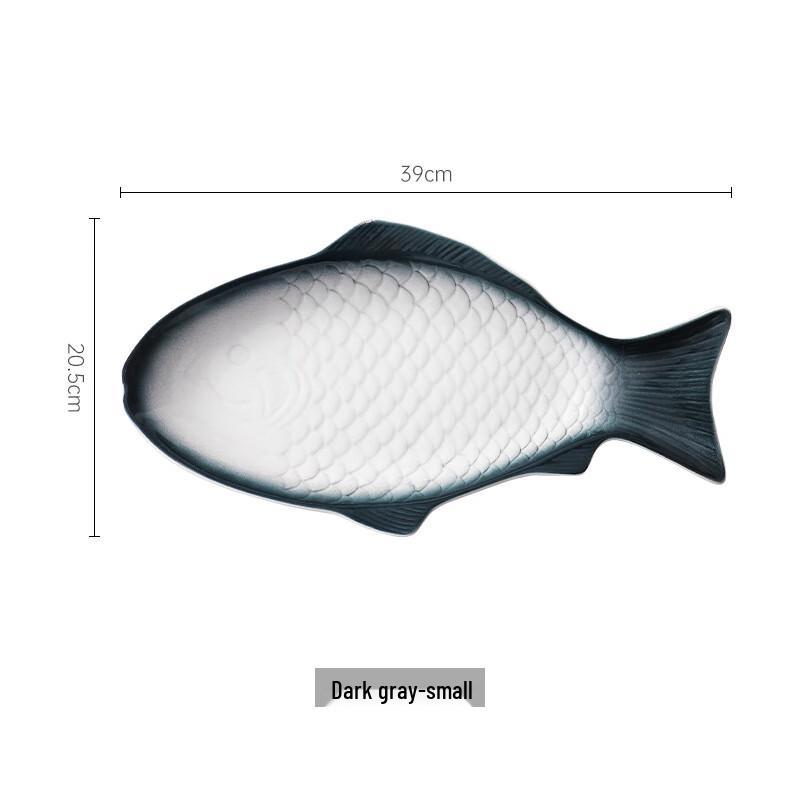 Zhi Shi Fish-Shaped Ceramic Serving Platter