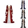 Exquisite Long Sleeve Floor Length Renaissance Dress With Ribbon Decoration For Cosplay