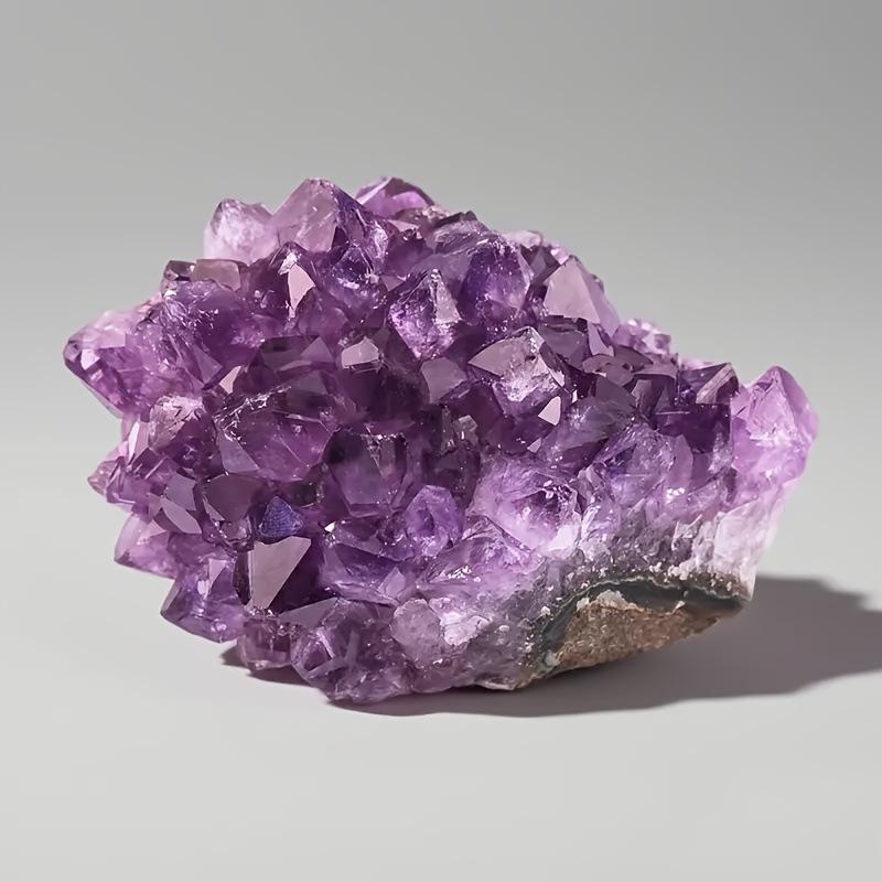 Brazilian Amethyst Cluster Ornament: Amethyst Block & Cave Specimen for Purification and Demagnetization. 200-250g