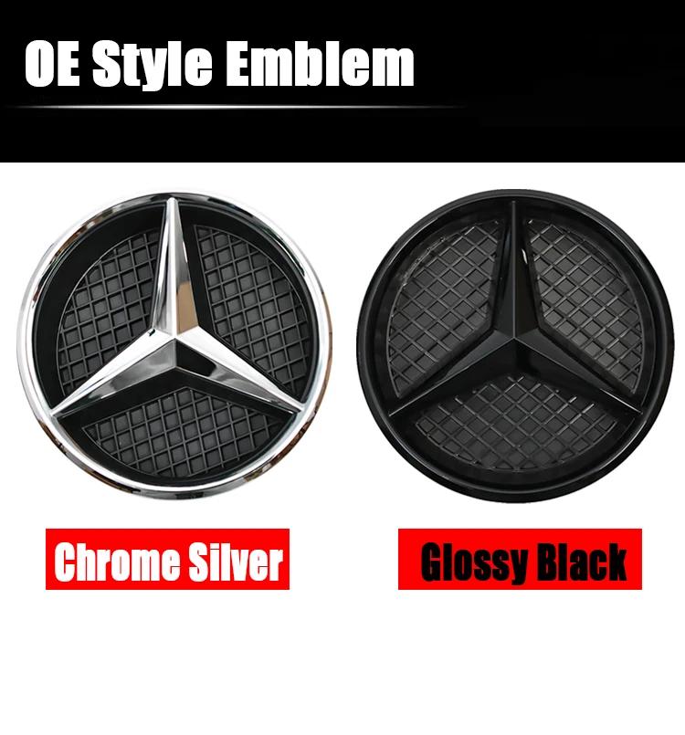 Star Badge Car Front Grill LED Emblem Light For Mercedes Benz CLS W218 W205 W176 W212 W117 W207 W166 3D Mirror Logo SB5