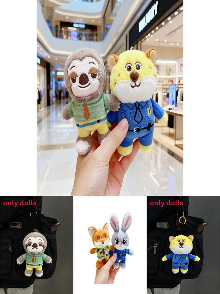 Zootopie Mignon Judy Nick Paresseux Et Benjamin Porte-clés Peluche Pour Enfants Et Collectionneurs