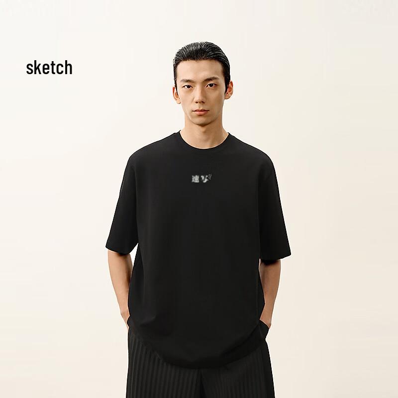 Men s Loose Fit Round Neck Short Sleeve T-Shirt L