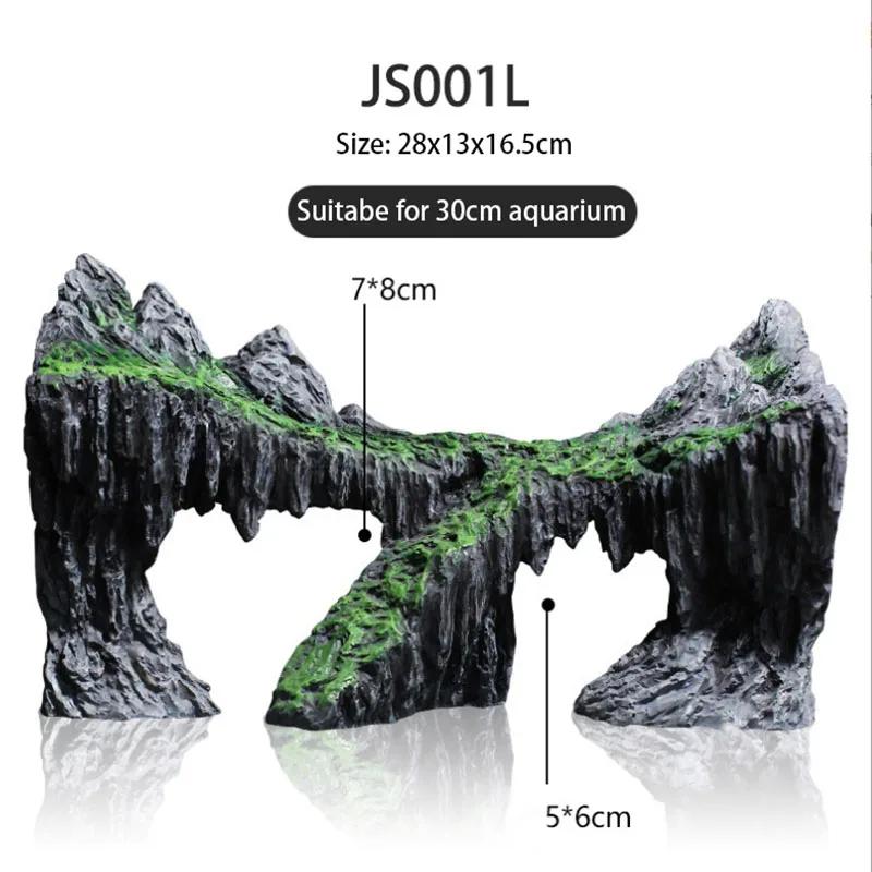 Resin Creative Aquarium Decoration Fish Tank  Simulated Rock Mountain Ornament Acuario Rocks for Aquarium Decor Funny