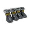 Winter Shoes for Dogs Luxury Fur-Lined Leather Dog Boots for Small Dogs Waterproof Warm Soft Durable Rubber Sole Pet Snow Boots