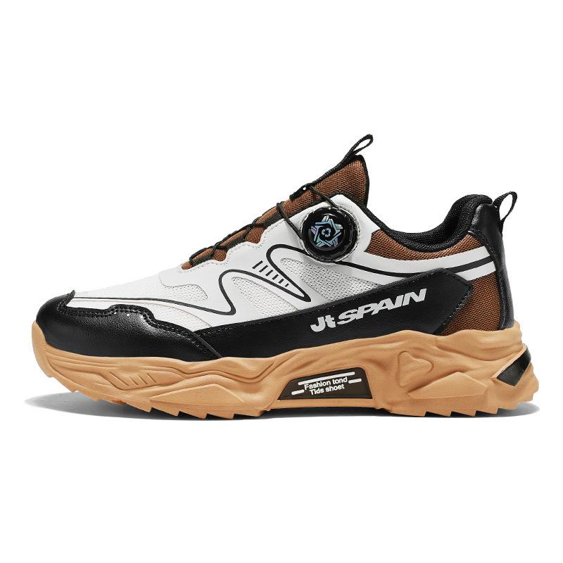 

Light outdoor mountaineering men s shoes new breathable lace-up-free sports shoes casual thick-soled work 39
