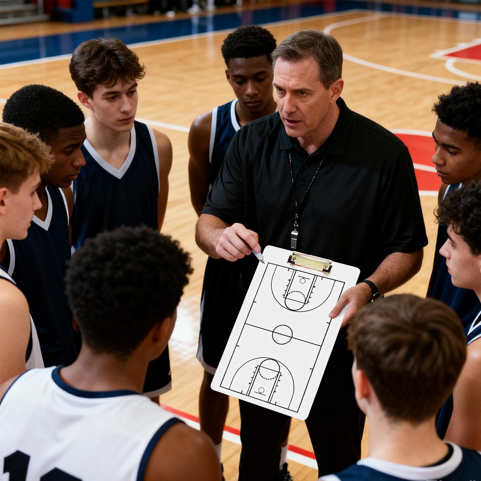 Basketball Clipboard Dry Erase PVC White Board Double-Sided Dry Erase Marker Board for Soccer for Football Soccer Baseball CN