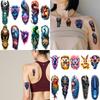 9pcs Temporary Tattoo Octopus Tattoo Colorful Realism Peacock Tattoo Eagle Tattoo Waterproof Long-lasting Body Stickers For