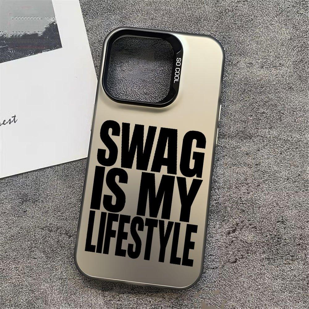 Letter Printed Pattern Phone Case Suitable for iPhone 17 16 15 14 13 12 11 Pro/Max/Plus Anti Drop and Shockproof Back Cover