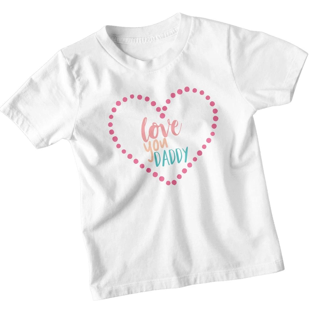 Love You Daddy Fathers Day Family Kids T-Shirt Gift for Dad 120