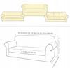 Elastic Two-piece Sofa Cover for the Tianshu Sofa, Stylish Brown