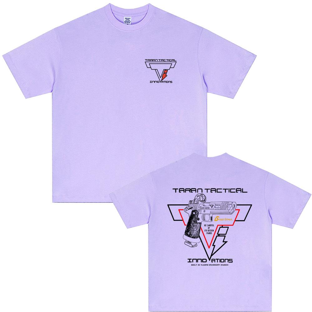 Taran Tactical Pistol Print Super Elastic Graphic T-shirt Unisex Casual Oversized T Shirts Men Women Fashion Vintage Tshirt Tops