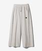 Paensyo Symbol Snap Wide Fleece-Lined Pants - Oatmeal