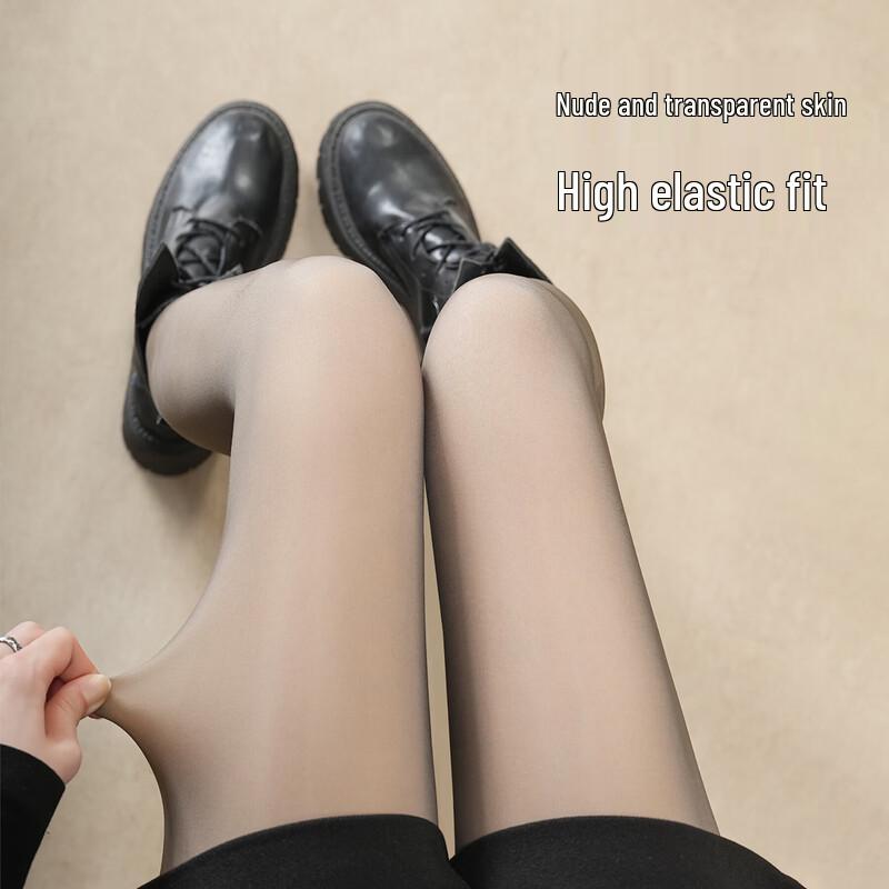 

Женские термопрозрачные черные колготки на голые ноги One Size