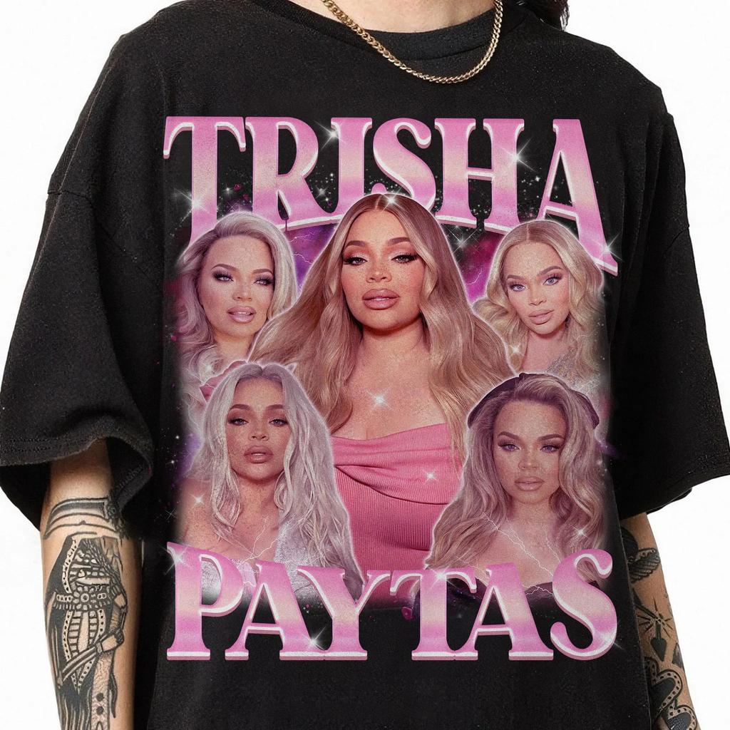Trisha Paytas Bootleg Tshirts Unisex and Women Summer Cotton Y2K Clothing Casual Fashion Round Neck Short Sleeved Tee Streetwear