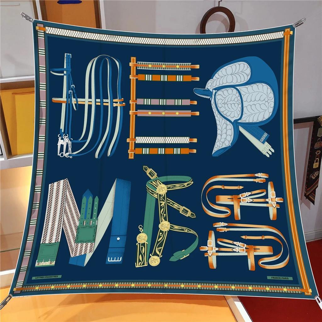 NEW Brand Design Print Silk Scarf Women Luxury Hairband Neckerchief Shawls Bandanna Headband Foulard Ribbon Square Scarves