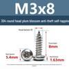 Yigu 304 Anti-Theft Torx Pin Self-Tapping Screws: M2-M5 Round Head, Mushroom Head, Pointed Tail Wood Screws