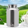 60L Stainless Steel Milk Jug with Spigot, 201 Food Grade Milk Can, Sealed Brewing Bucket for Home Kitchen, Wine Beer Making