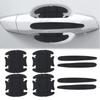 8pcs Black Car Door Handle Bowl Cover Protector Anti Scratch Sticker Accessories