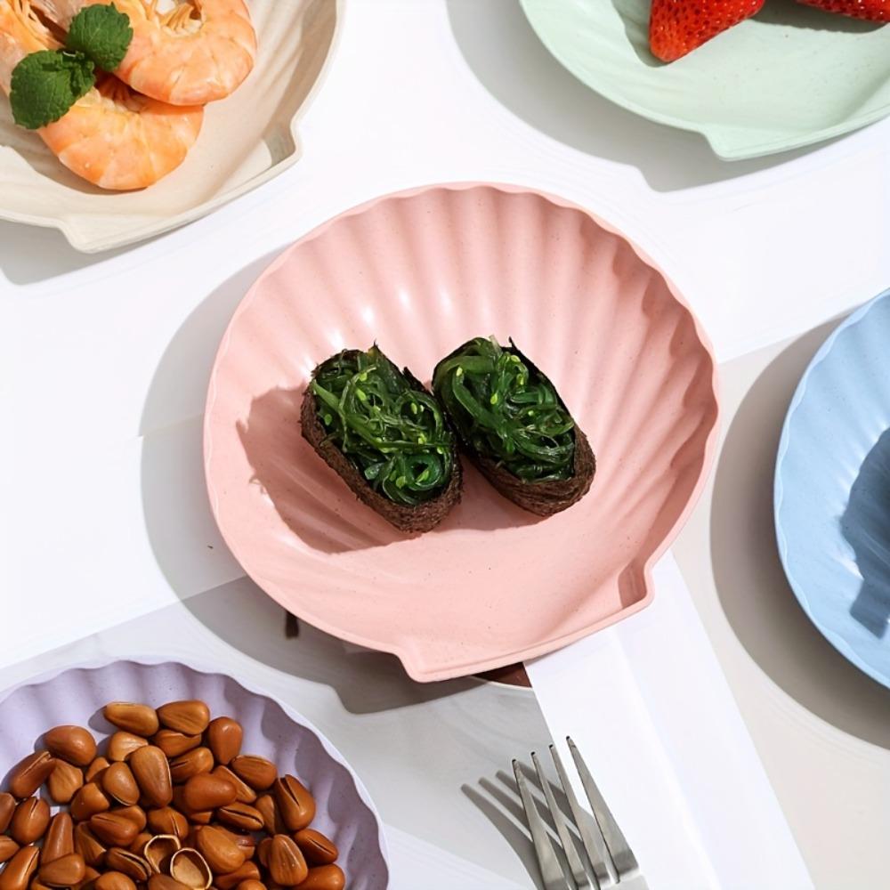 10PCS Nordic Style Snack Tray Microwave-safe Fruit Plate Creative Dinner Dish  Food Scrap