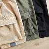 Pantaloncini da lavoro estivi tinta unita, tasche larghe, pantaloni dritti a gamba larga, pantaloncini sportivi da uomo