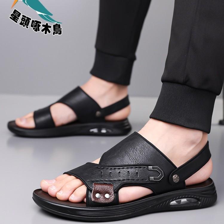 Men's Sandals Summer New Breathable Outer Wear Casual Soft-soled Beach Sandals Beach Shoes Men
