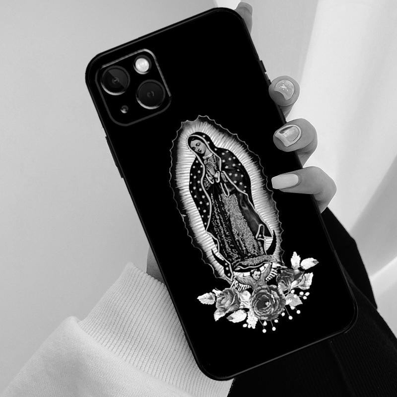 Virgen De Guadalupe Virgin Mary Phone Case For iPhone 11 12 13 14 15 16 Pro XS Max Mini Cover For iPhone X XR Plus Back Case