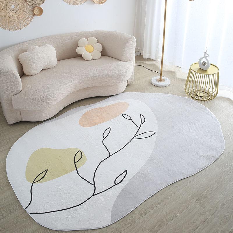 Irregular Living Room Carpet Minimalist Style Bedroom Blanket Household Children's Room Carpet Mat