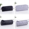 Stationeries Round/Flat Zipper Large Capacity Student Stationery Storage Pen Bag Pencil Case