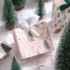 WTEMPO 60PCS 3-Style DIY Creative Ribbon Bow Foldable Paper Boxes Christmas-themed Festive Gift Boxes Christmas Tree Pattern Printed Packaging Boxes