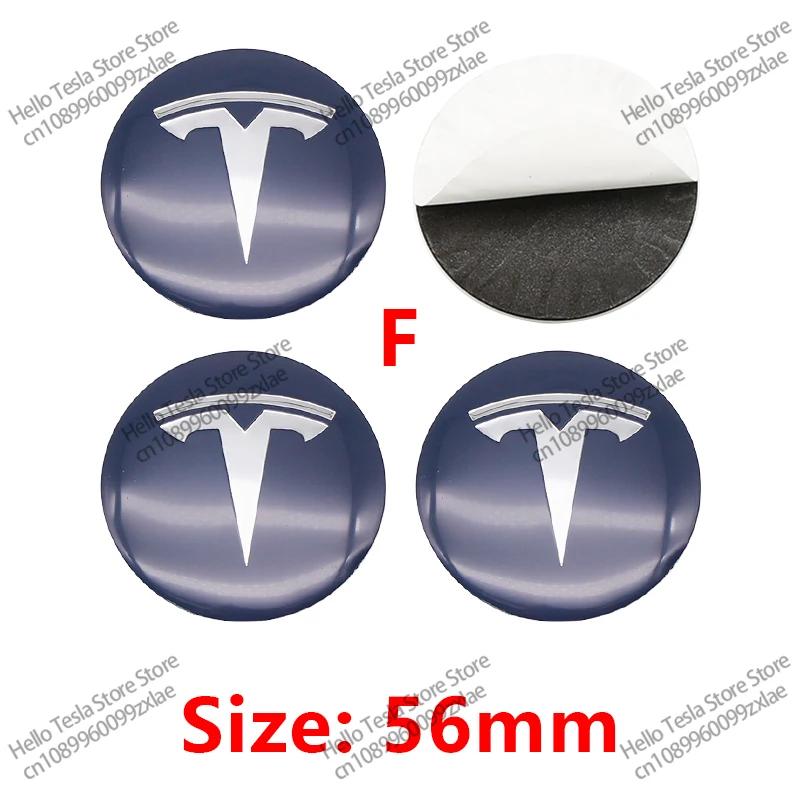 Car Sticker Tesla 4Pcs 56/60mm Car Wheel Center Hub Cap Car Accessorie For Tesla Model 3 2021 S X Y Style Roadster Invader Coil