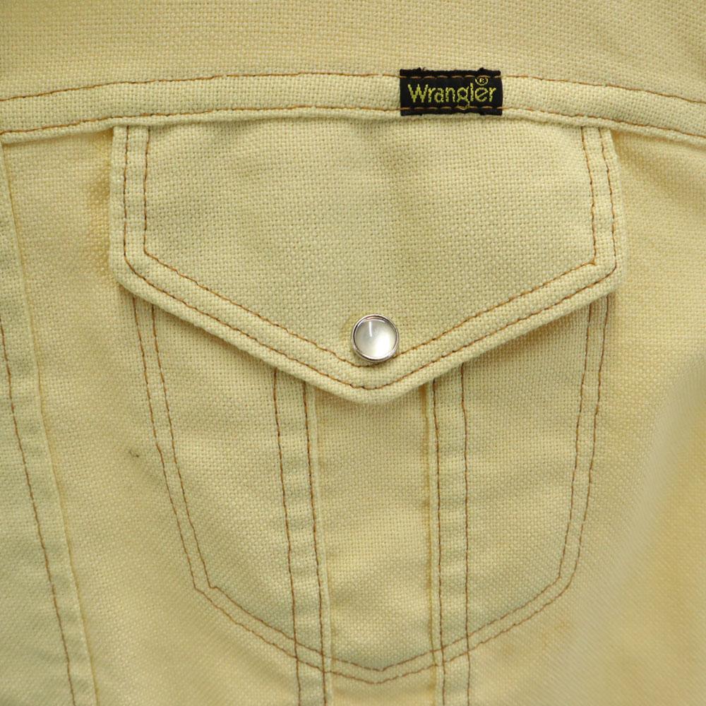 Wrangler 70s vintage Long sleeve Open color Western shirt Yellow Jacket Men's Used