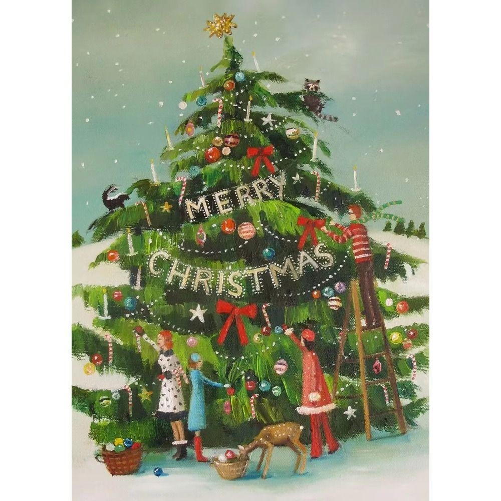Vintage Christmas Metal Wall Decoration, Holiday Sticker Sign