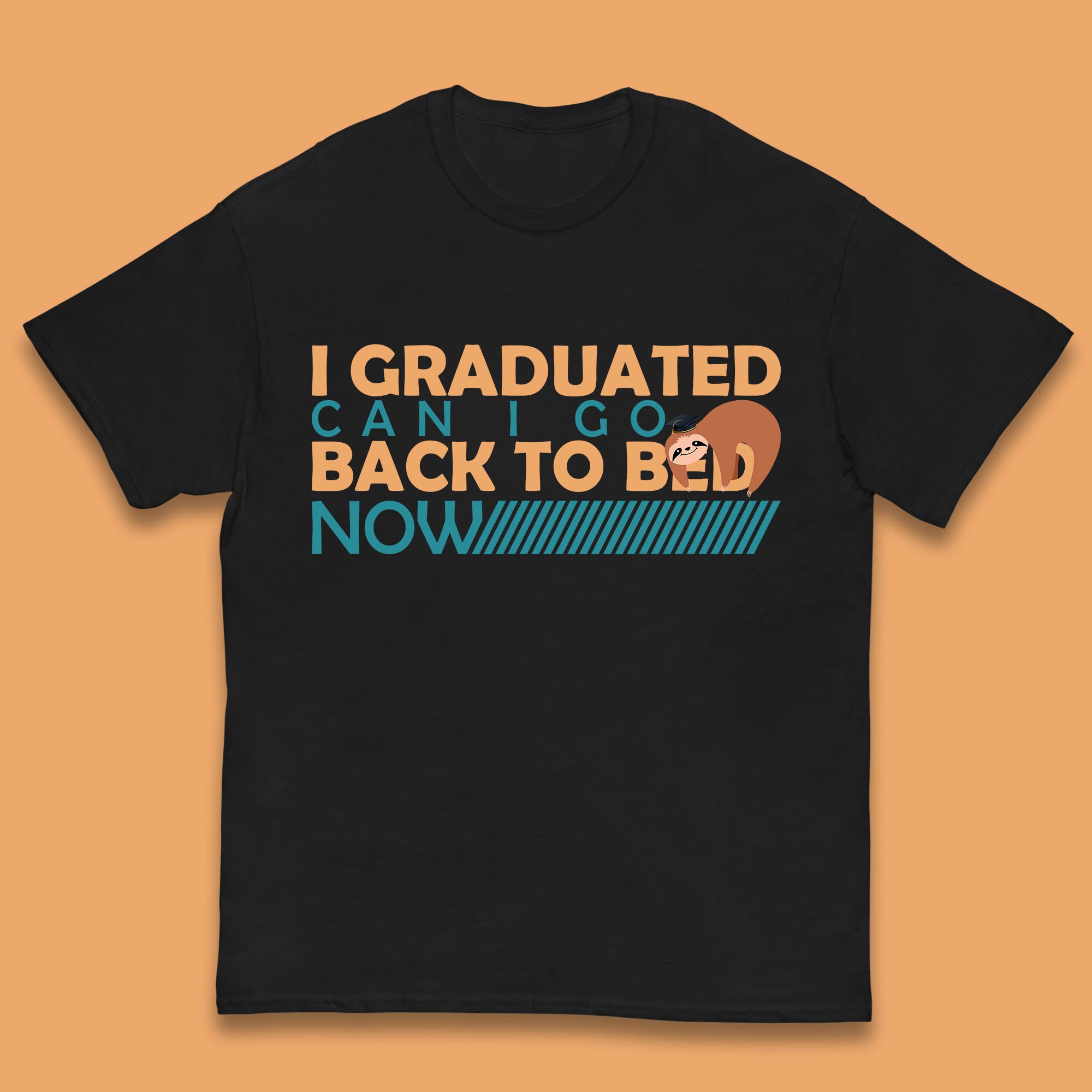 

I Graduated Can I Go Back To Bed Now Funny Sleeping Sloth Graduation Kids T Shirt 110