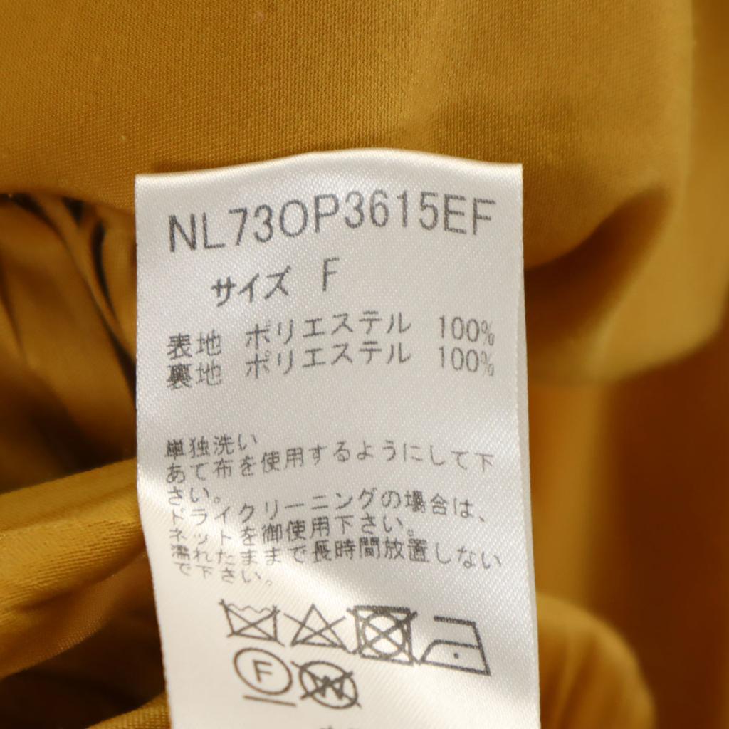 Nano&co Long Sleeve V-neck Waist Panel Long Dress F Yellow Women Used
