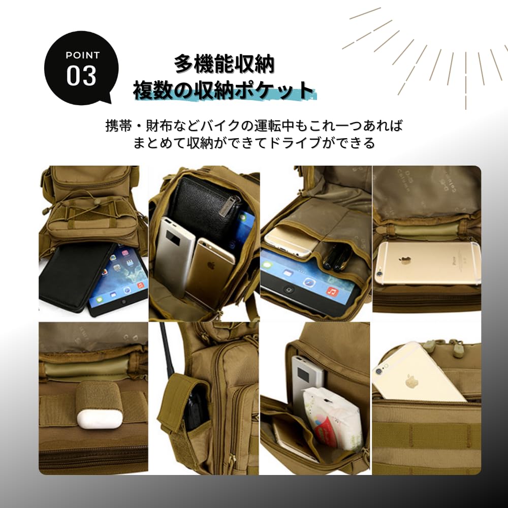 Mellbo Leg Motorcycle Leg Waist Hip Bag for Khaki Bag, Bag, Bag, Bikes, Bicycles, Work, Cycling, Touring, Fishing, Waterproof,