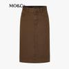 MO&Co. Women's High-Waist H-Line Midi Skirt