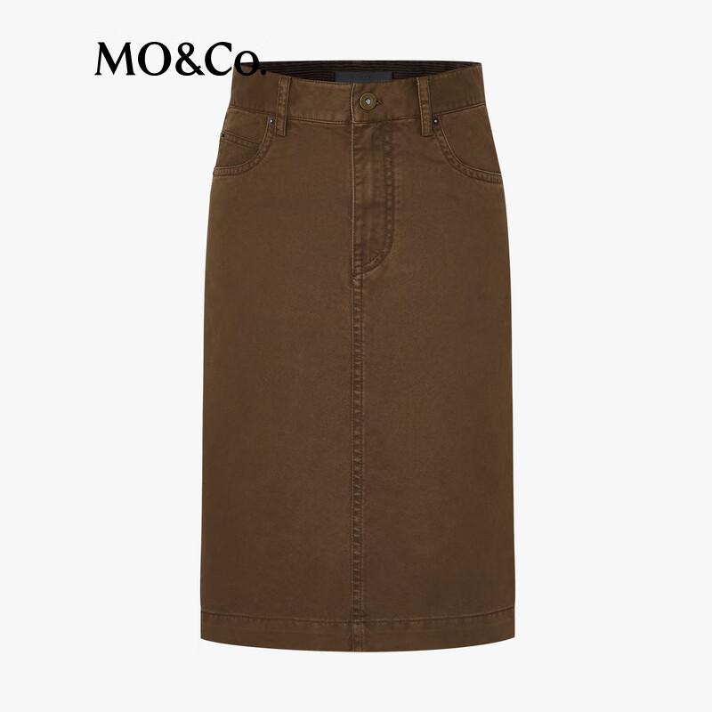 MO&Co. Women's High-Waist H-Line Midi Skirt