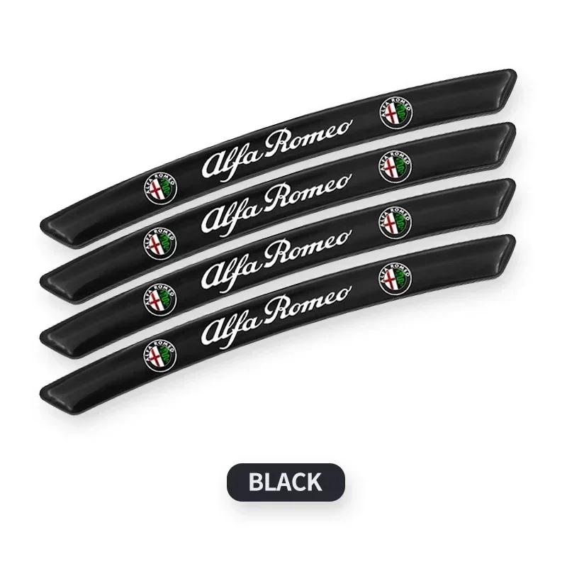 

Car Stickers For Alfa Romeo 4Pcs Metal Car Wheel Hub Rim Tire Decoration Stickers Auto Accessories For Alfa Romeo serpent Giulia