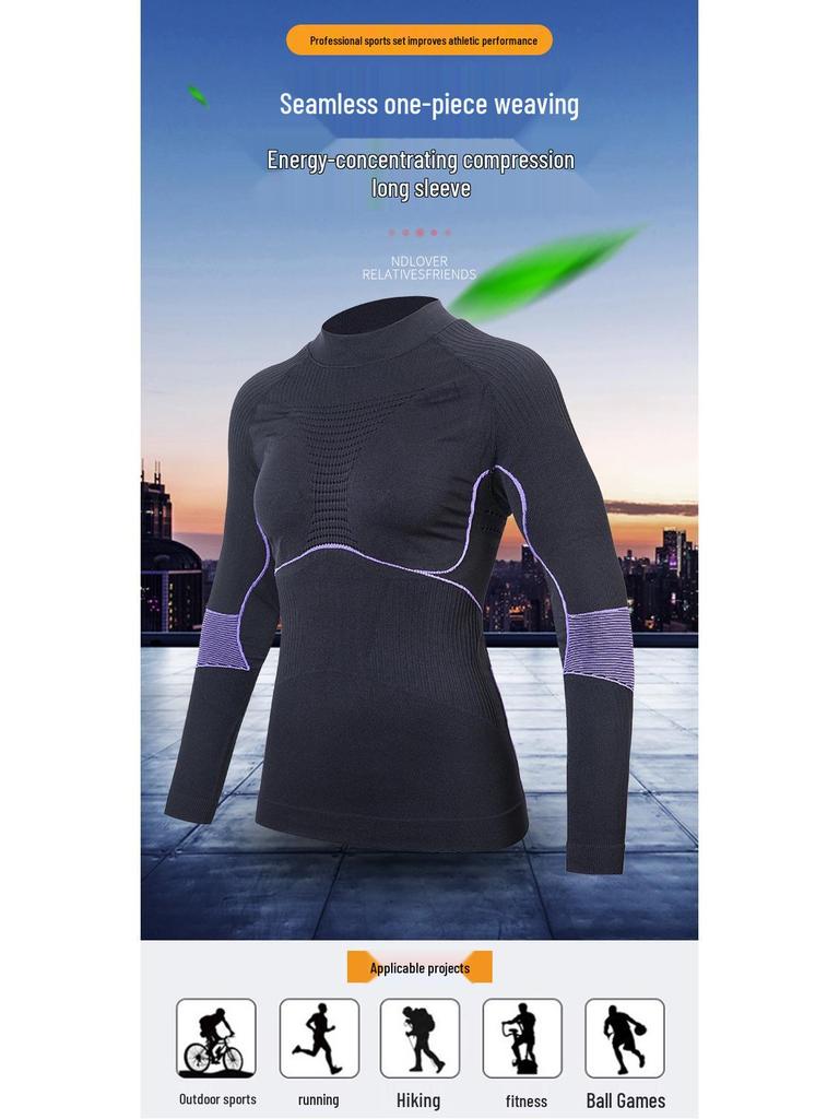 Men's & Women's Quick-Dry Skiing & Cycling Compression Base Layer Set - Sweat-Wicking, Warm, for Autumn & Winter